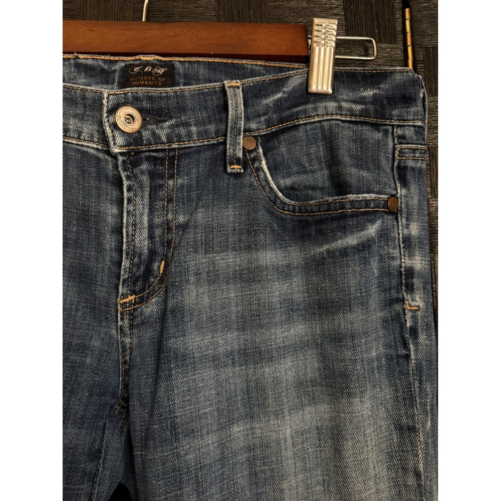 Citizens of Humanity Jeans Womens 28 Blue Excellent Low Rise Flare Denim - Picture 3 of 13